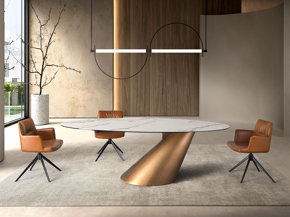 Mesa fija ovalada de comedor 1160 de Ángel Cerdá