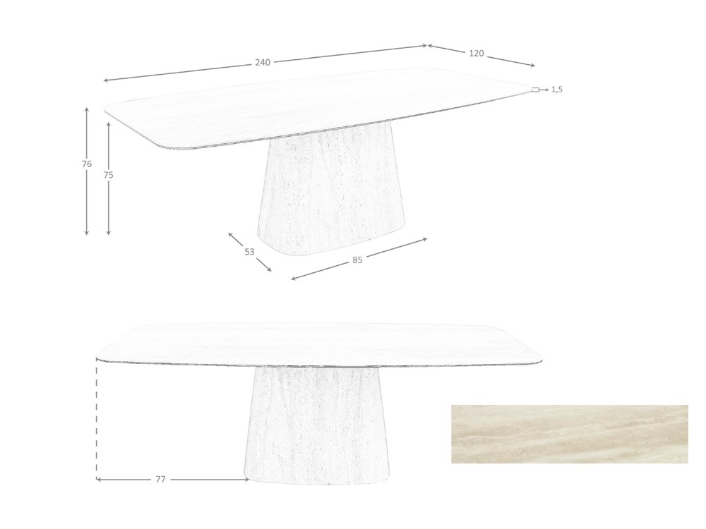 Mesa porcelánico 1171