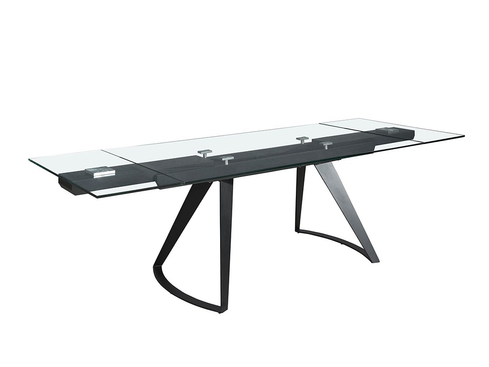 Estructura de acero inoxidable pintado epoxy negro 1150 mesa extensible de Ángel Cerdá