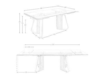 Medidas de la mesa de comedor 1159 de Ángel Cerdá