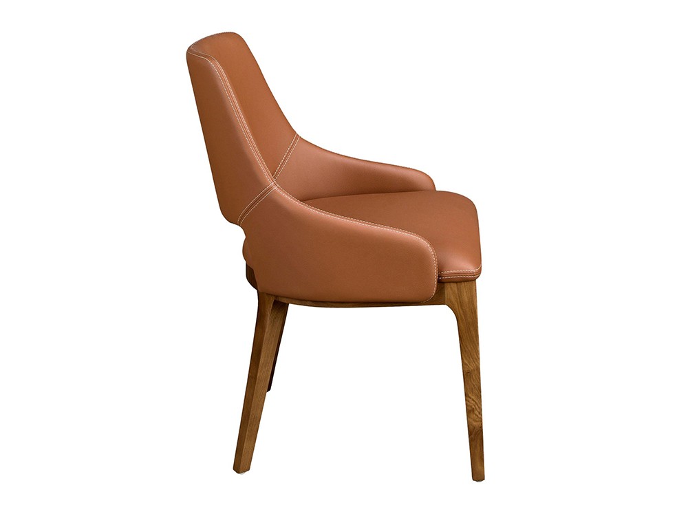 Patas en acabado chapa natural de nogal para la silla de comedor 4156 de Ángel Cerdá