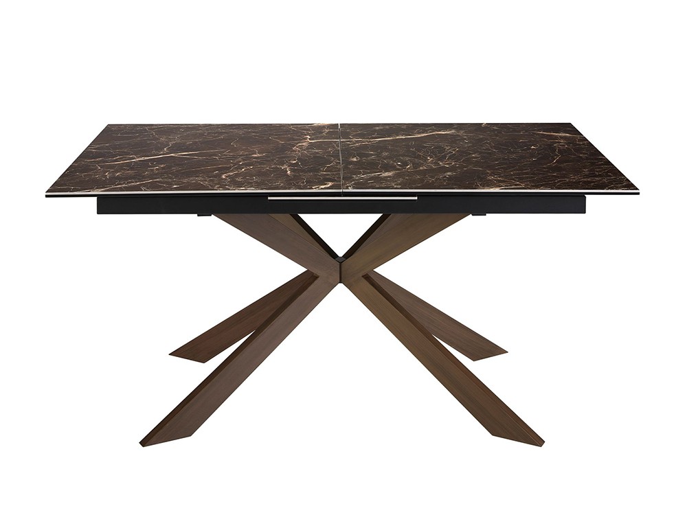 Base de acero pintado imitación madera de nogal, mesa 1121 de Ángel cerdá