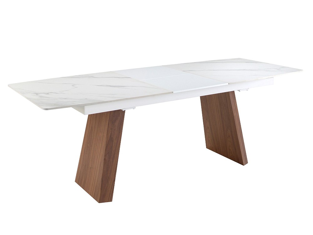 Patas en chapa natural de nogal, mesa 1134 Ángel Cerdá