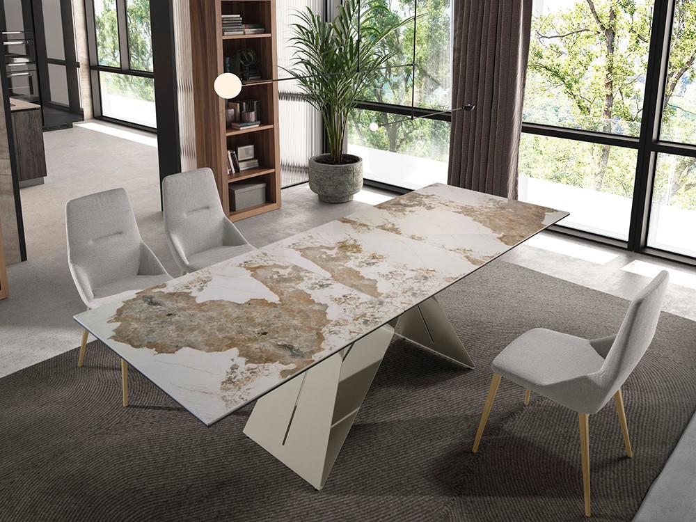 combina la mesa extensible 1114 de Ángel Cerdá con otras piezas de su colección de muebles de comedor