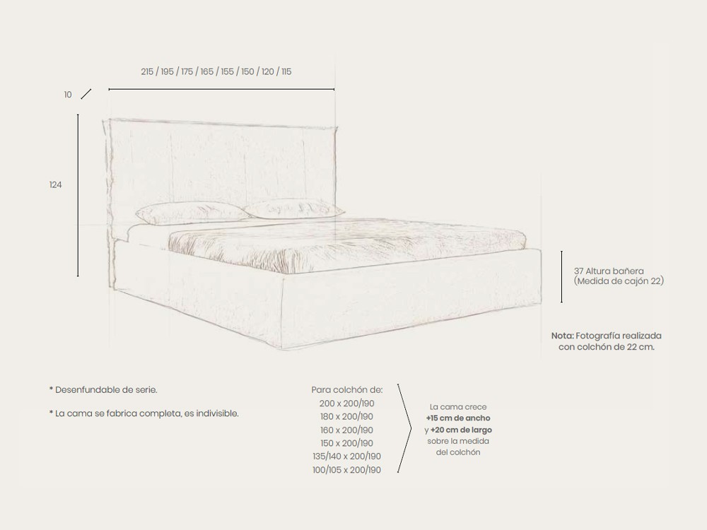 Medidas de la cama Share de Acana