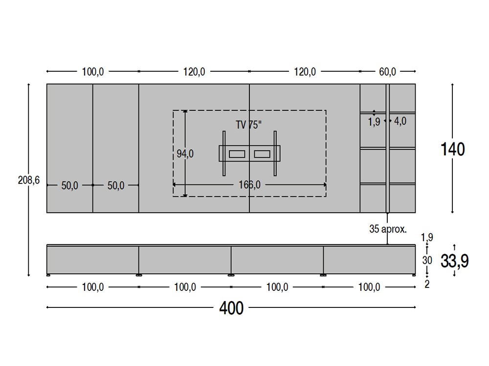 Medidas de la composición 806 de Piñero y Cabrero.