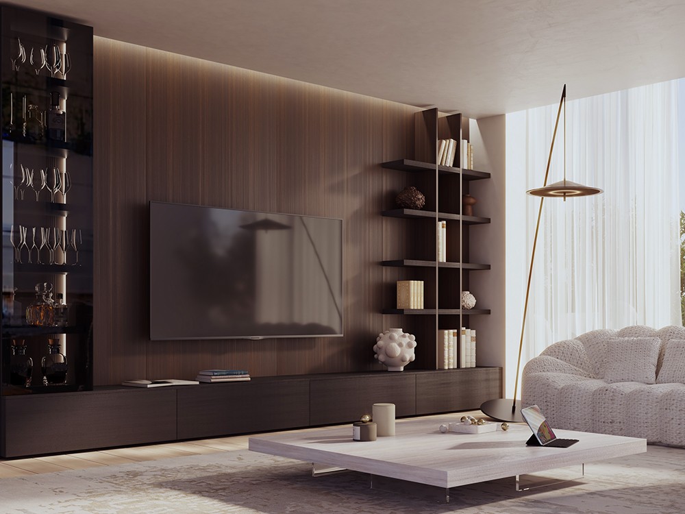 Composición de mueble de salón 836 de Piñero y Cabrero