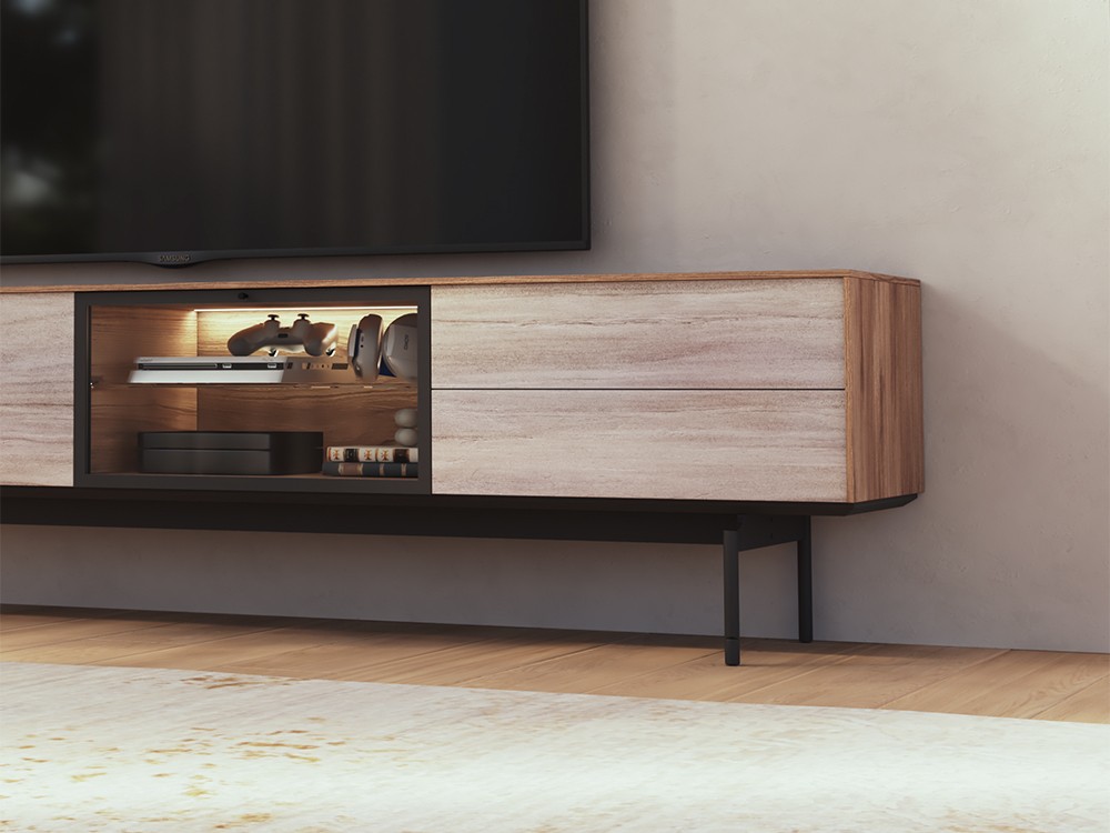 Mueble con vitrina y luz led 851 de piñero y cabrero