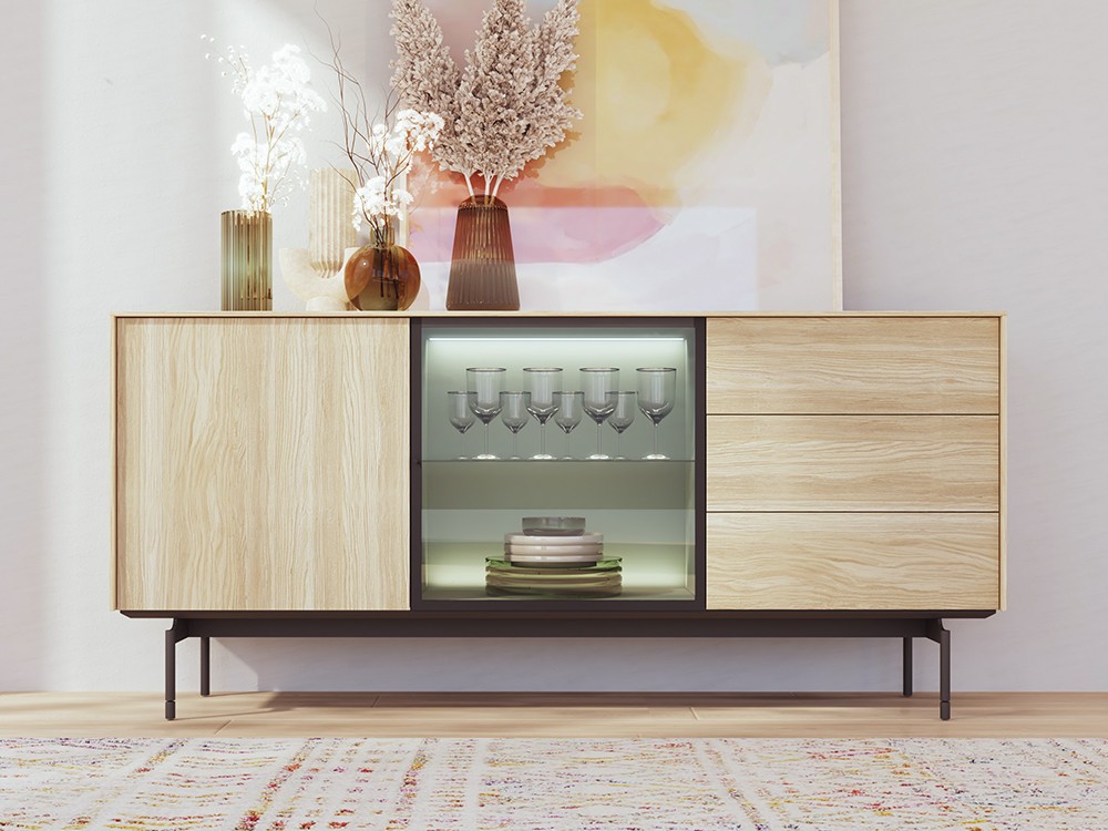 Aparador vitrina con luz led 877 de Piñero y Cabrero