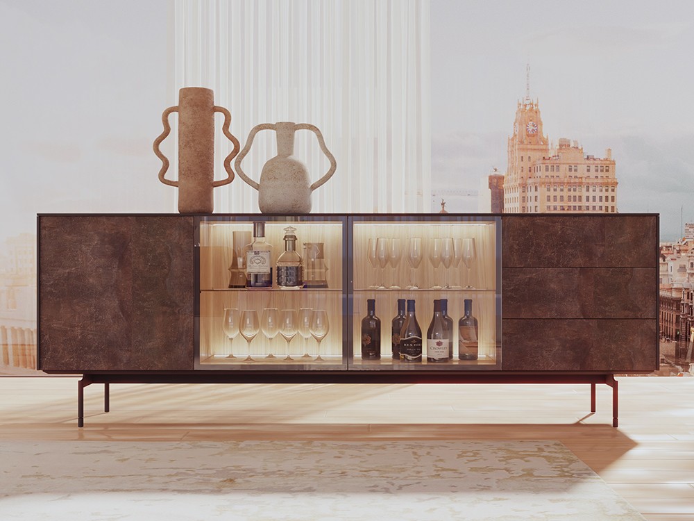 Aparador con vitrina 883 de piñero y cabrero