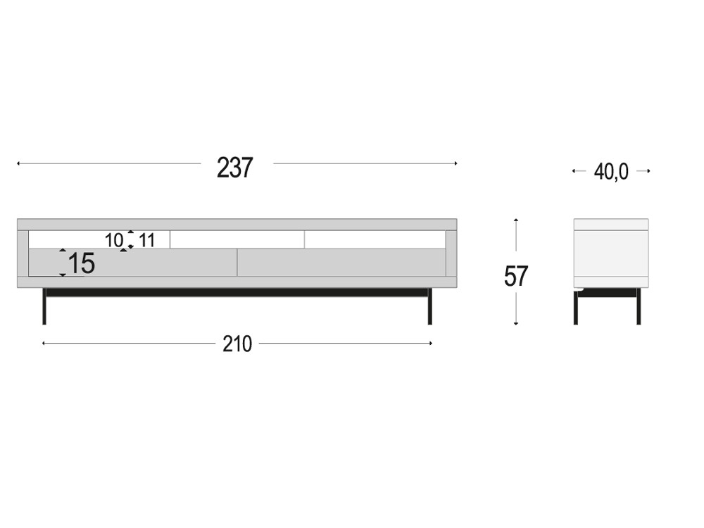 Medidas del mueble para televisión de piñero y cabrero 7867