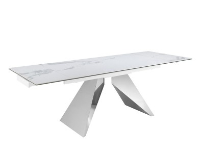 Sobre porcelánico en color blanco con dos extensiones laterales 1116 mesa de Ángel Cerdá