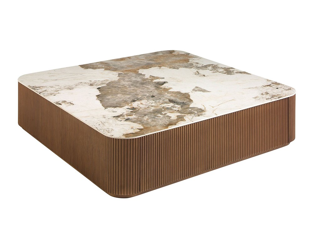 Sobre porcelánico y base de madera color nogal 2140 de Ángel Cerdá