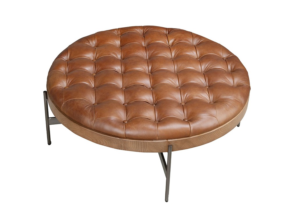 Mesa con sobre en piel natural de vacuno 2147 de Ángel Cerdá