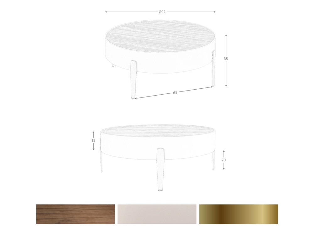 Medidas de la mesa de centro 2151 de Ángel Cerdá