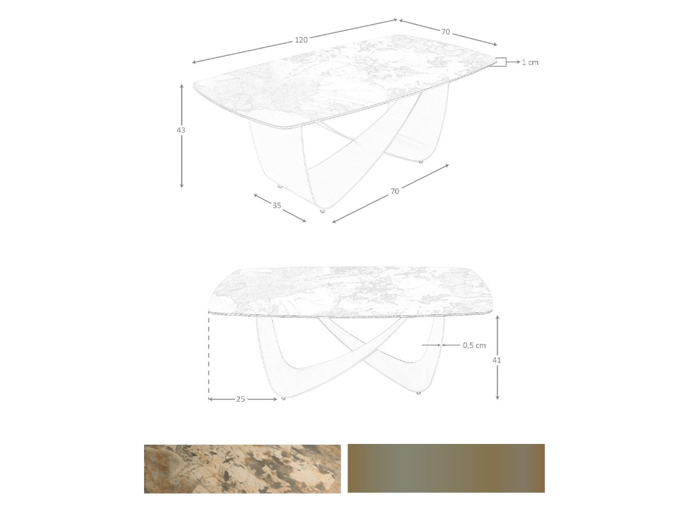 Medidas de la mesa de centro 2144 de Ángel Cerdá