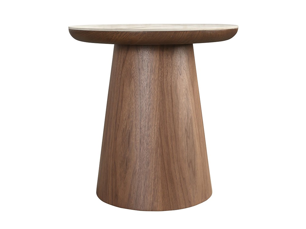 Base de chapa natural de nogal, mesa de rincón 2159 de Ángel cerdá