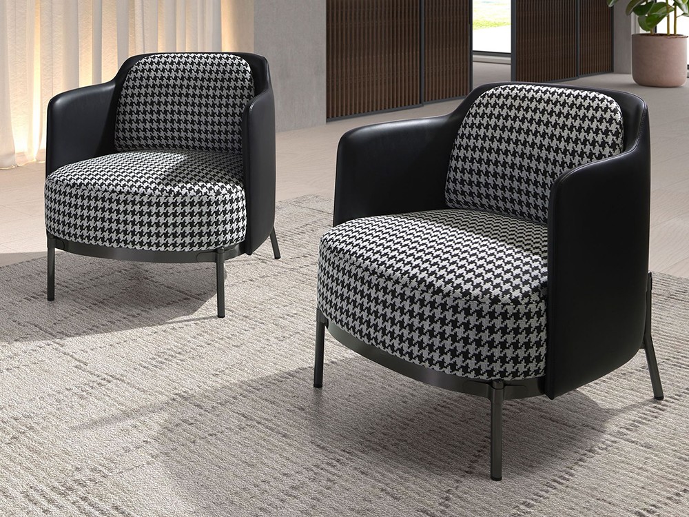 Diseño vanguardista y confortabilidad para el sillón tapizado 5139 de Ángel Cerdá