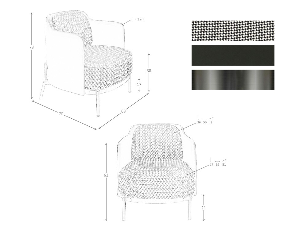 Medidas del sillón 5139 de Ángel Cerdá