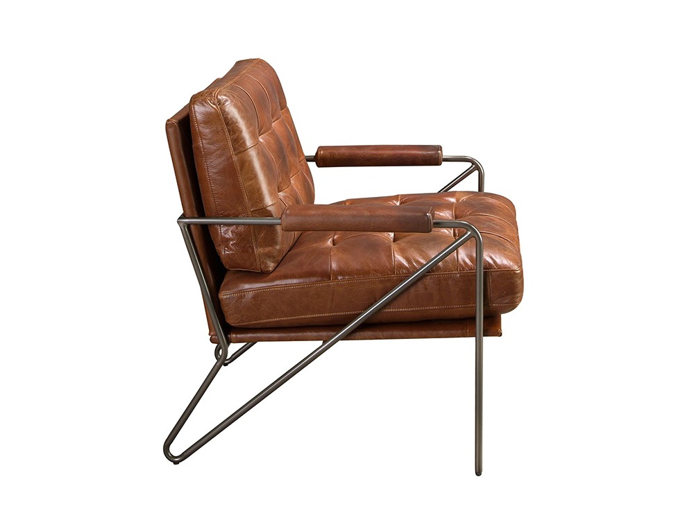 Sillón con estructura en acero inoxidable oscurecido 5166 de Ángel Cerdá