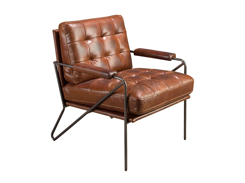 Sillón tapizado piel 5166