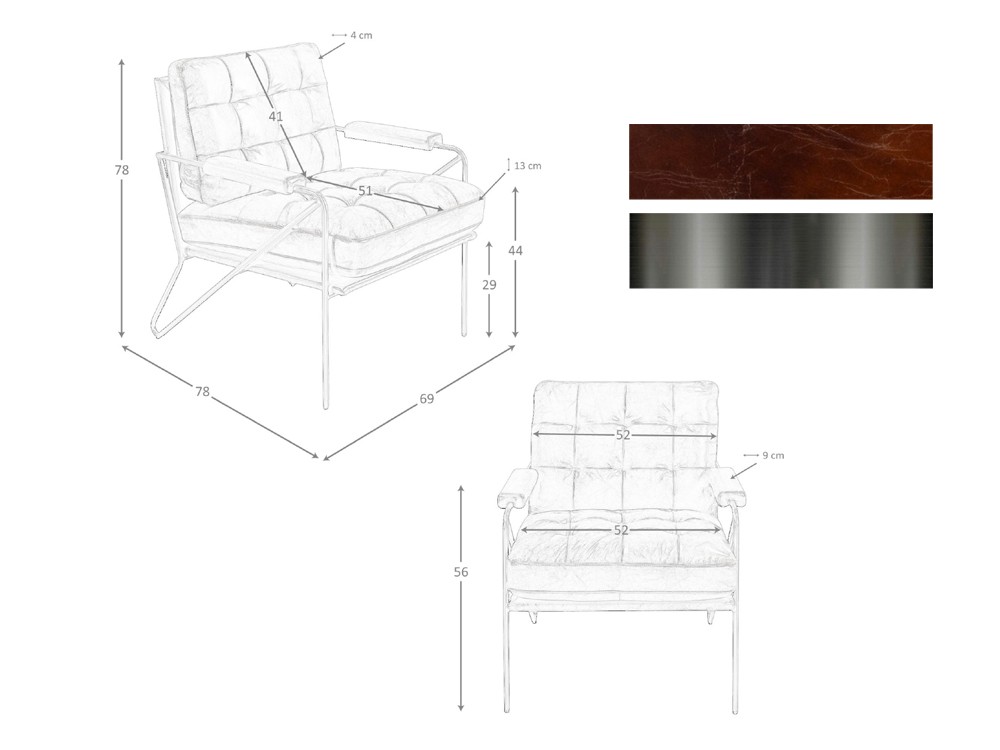 Medidas del sillón 5166 de Ángel Cerdá
