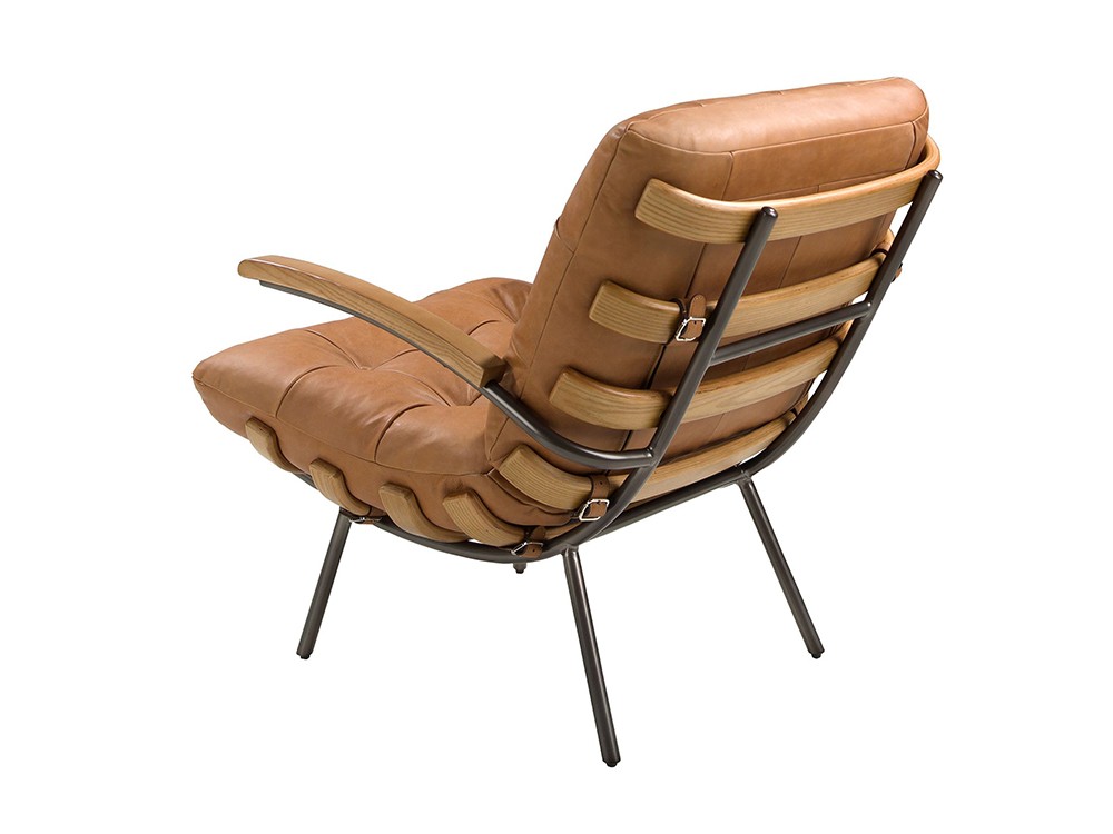 Sillón con estructura de acero y lamas de madera maciza 5153 de Ángel Cerdá