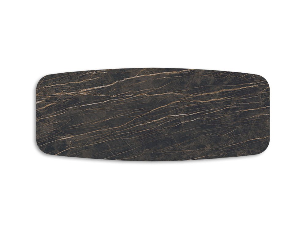 Sobre porcelánico con bordes redondeados Portoro mate de Cattelan Italia