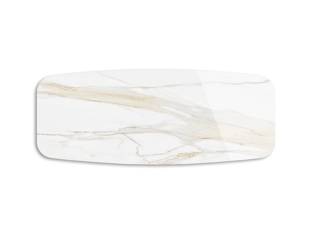 Sobre porcelánico con bordes redondeados Golden Calacatta brillo de Cattelan Italia