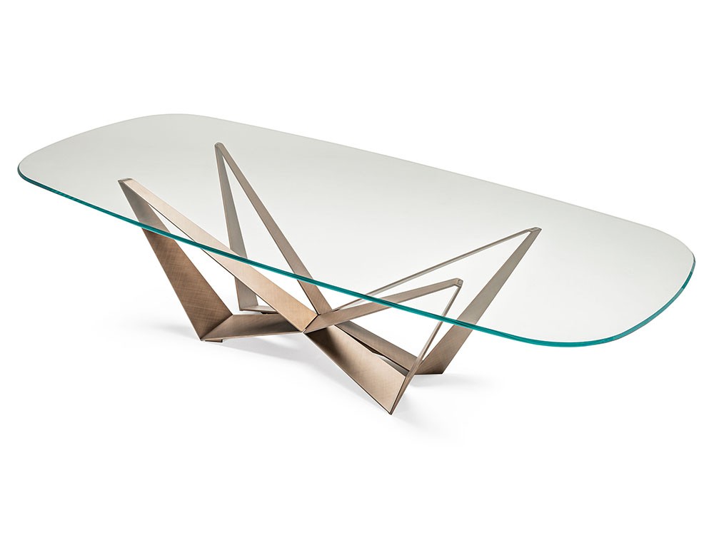 Mesa de comedor disponible en varias medidas y acabados Skorpio de Cattelan italia