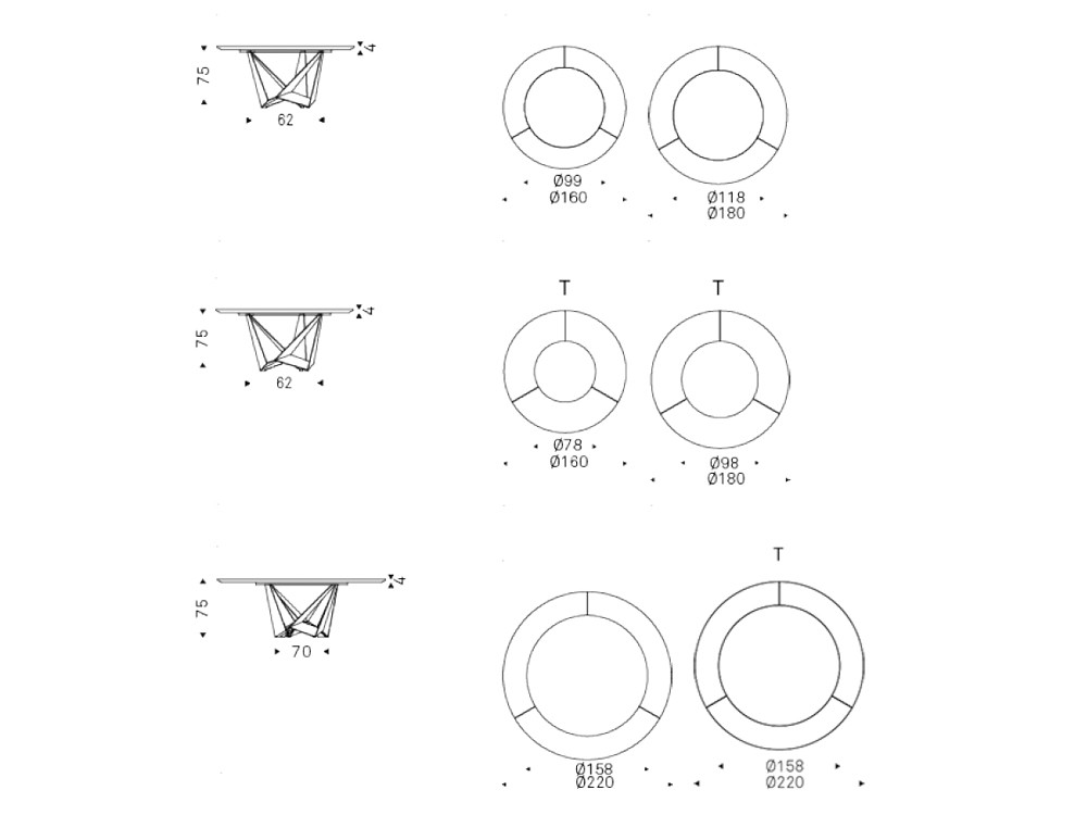Medidas Skorpio Round ker-wood de Cattelan
