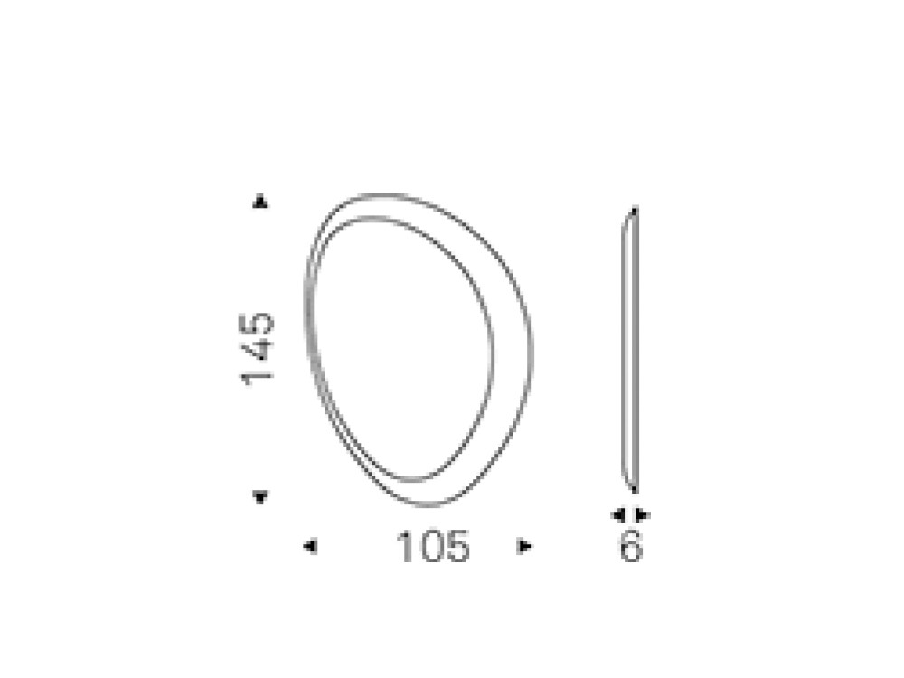 Medidas del espejo Ascot de Cattelan