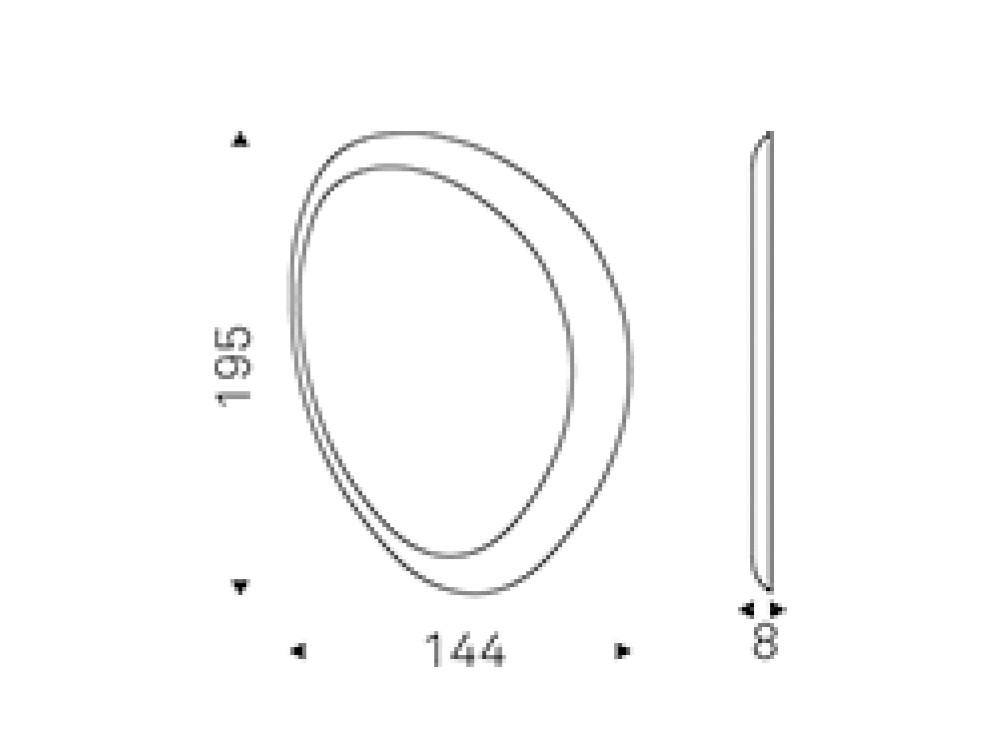 Medidas del espejo Ascot Magnum de Cattelan