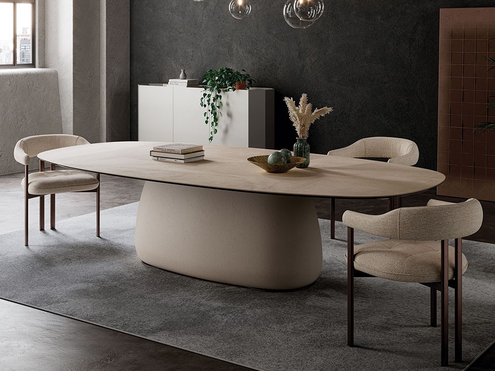 Mesa de comedor Botero Keramik de Cattelan