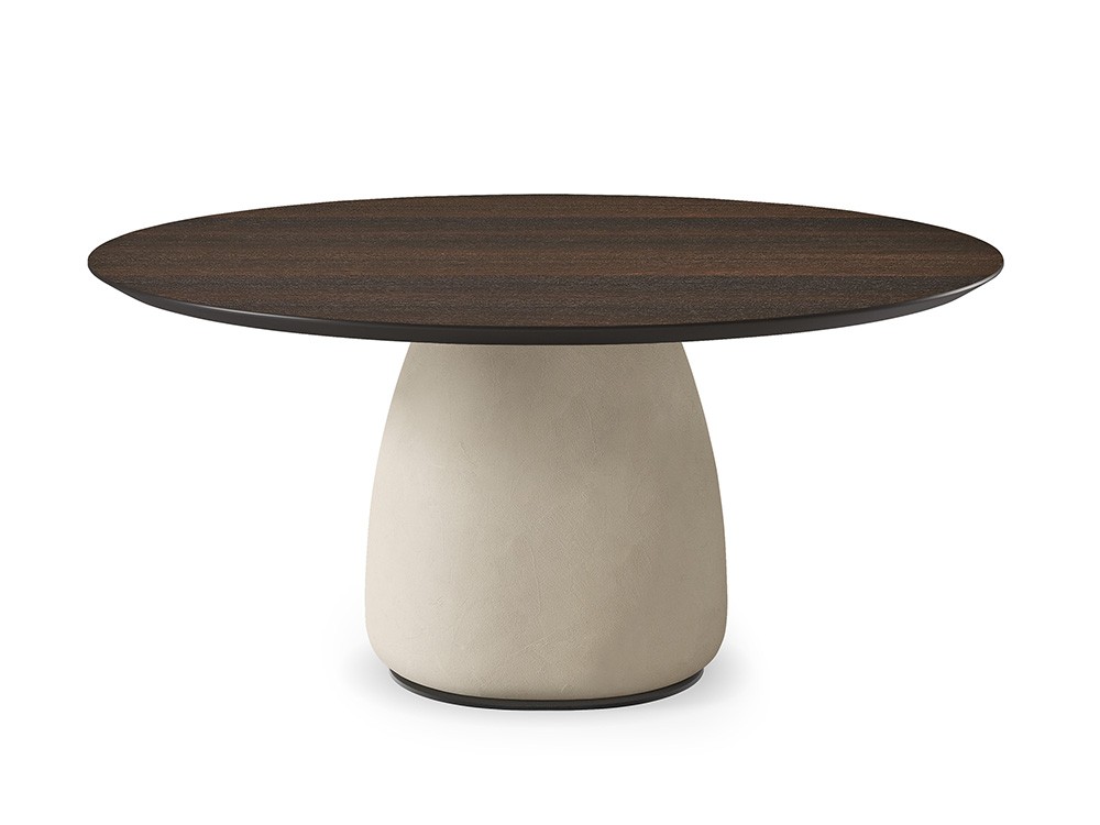 Mesa Botero Wood Round con base en arcilla Cairo de Cattelan