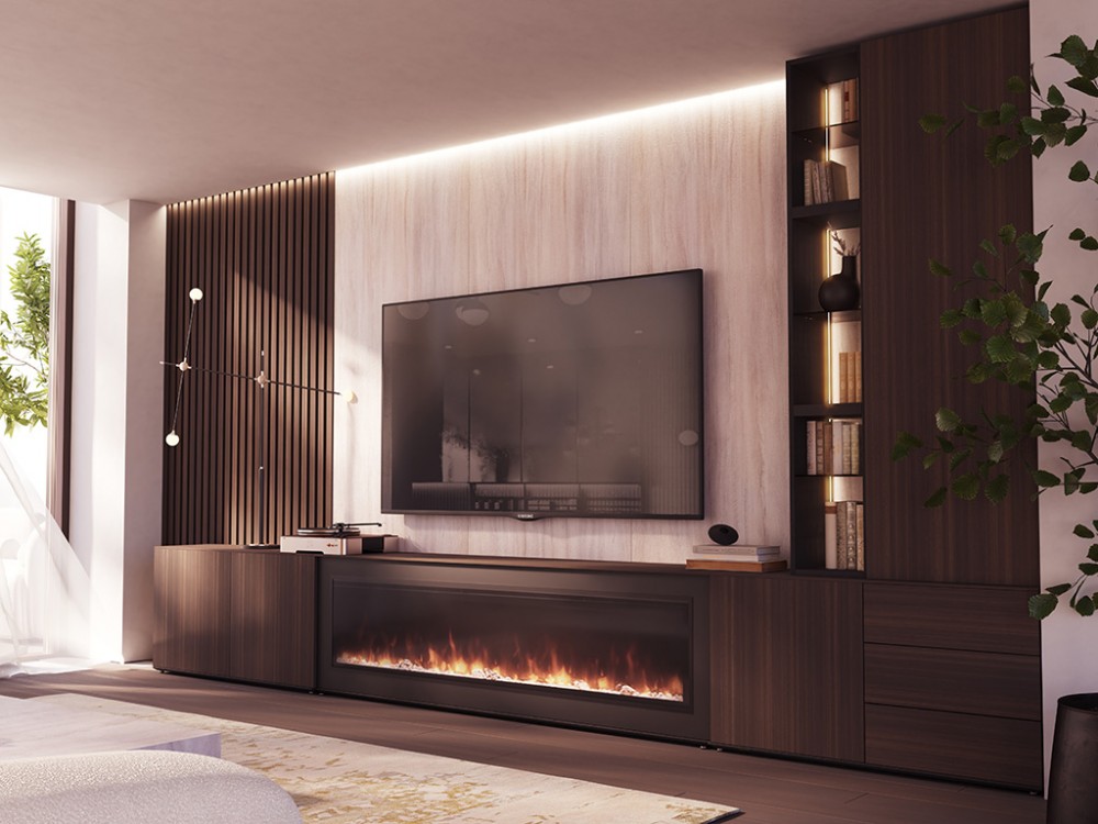 Mueble TV con chimenea 831 Piñero y Cabrero