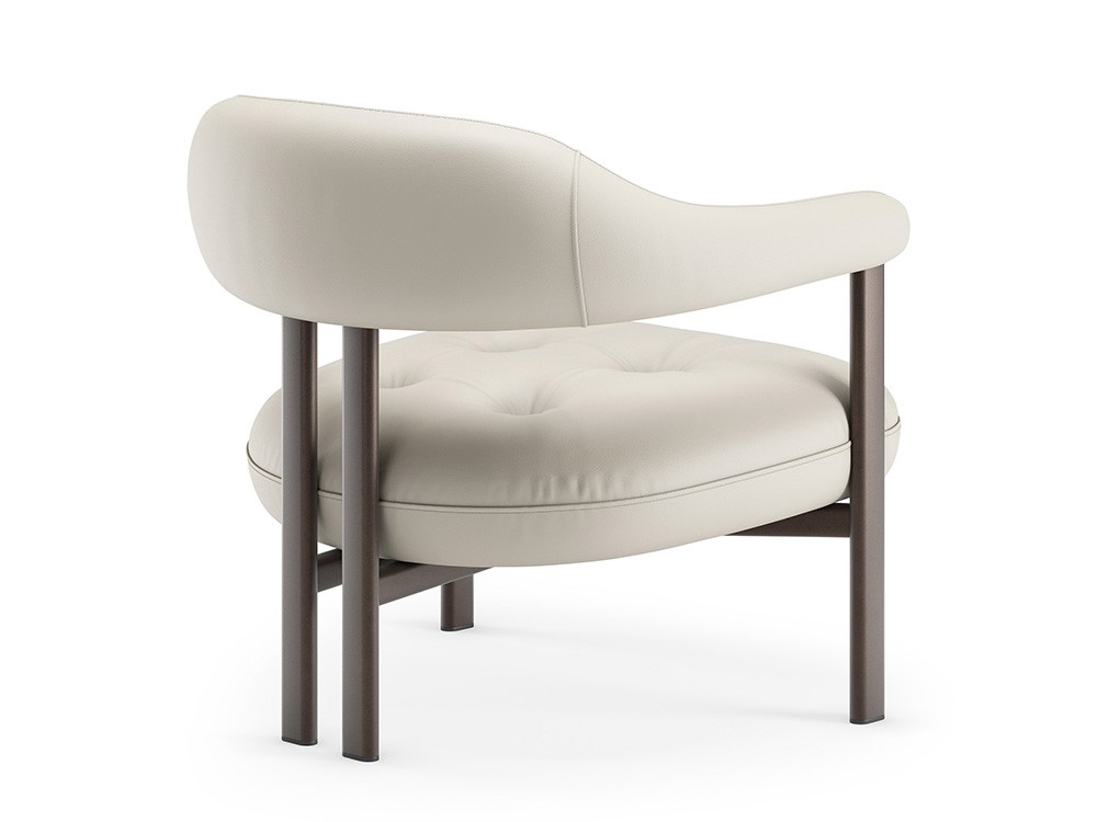 Con estructura de acero barnizado gofrado en bronce o grafito de Cattelan, Greta Lounge