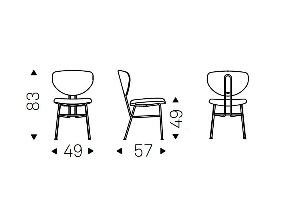 Medidas de la silla Chloe de Cattelan