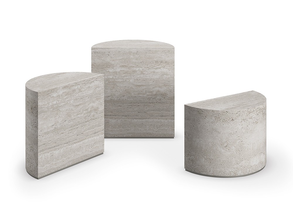 En acabado porcelánico, puedes elegir entre las 3 medidas de la mesa auxiliar Domingo de Cattelan