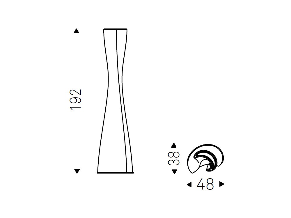 Medidas de la lámpara de pie Diploma de Cattelan