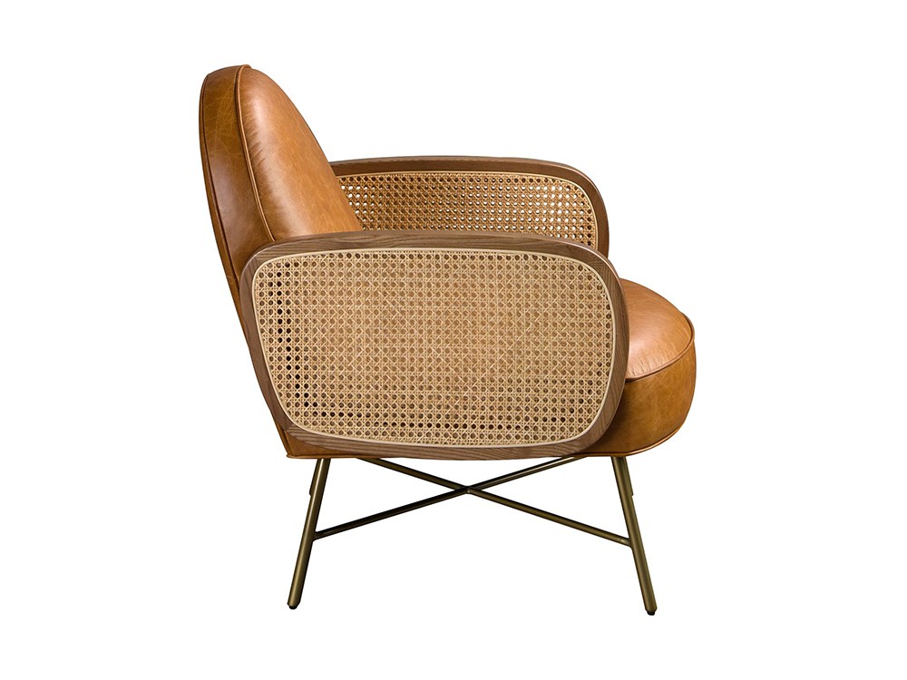 Butaca con detalle de rattán en los brazos 5162 de Ángel Cerdá