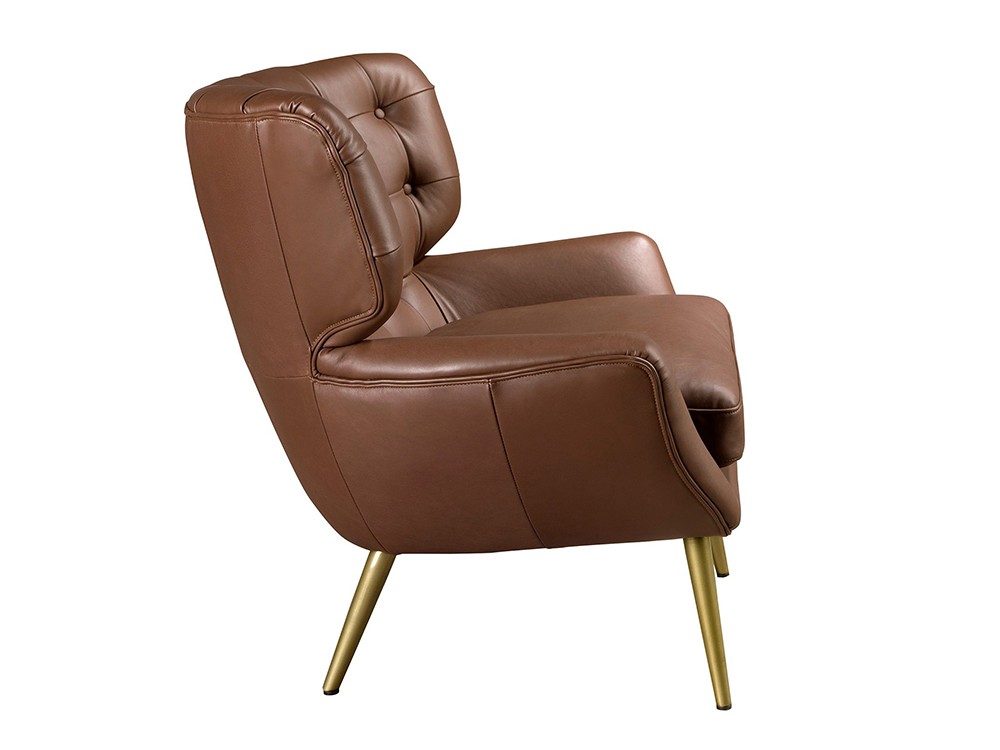 Diseño clásico actualizado con patas de acero pulido en color dorado, butaca 5165 Ángel Cerdá