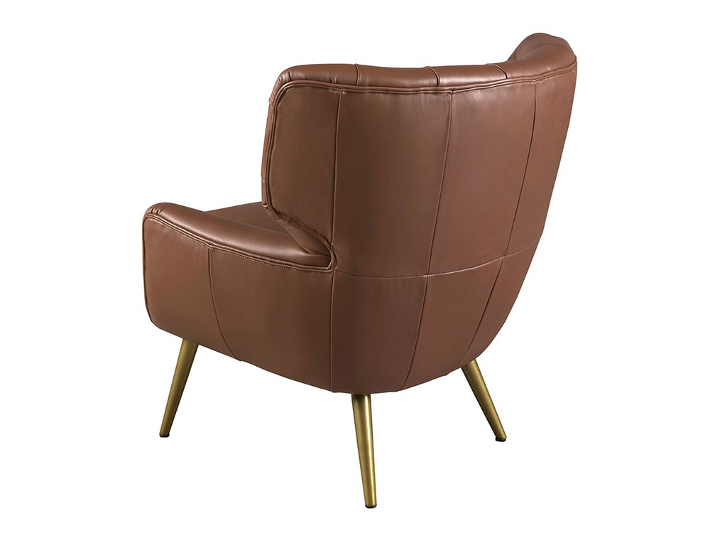 Sillón tapizado piel capitoné 5165