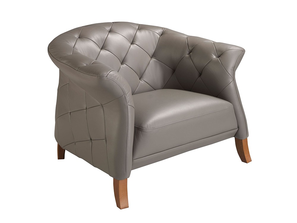 Sillón tapizado en piel chester 5132