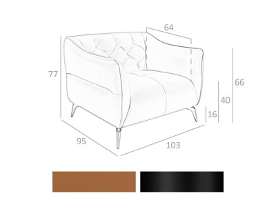 Medidas del sillón 5098 de Ángel Cerdá