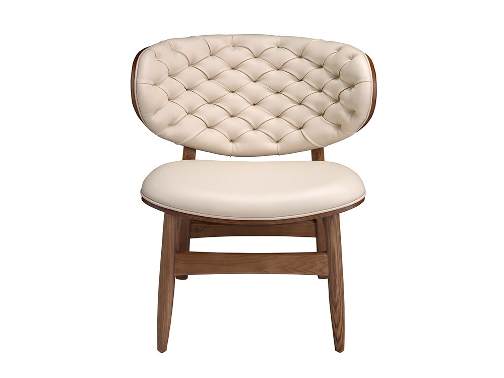 Tapizado en polipiel en color arena, sillón de Angel Cerdá 5141