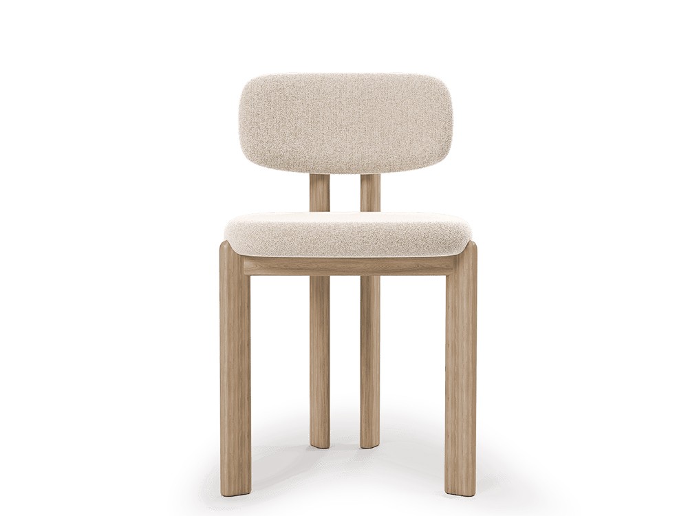 Con asiento tapizado en textil color crema Jade de Unika living