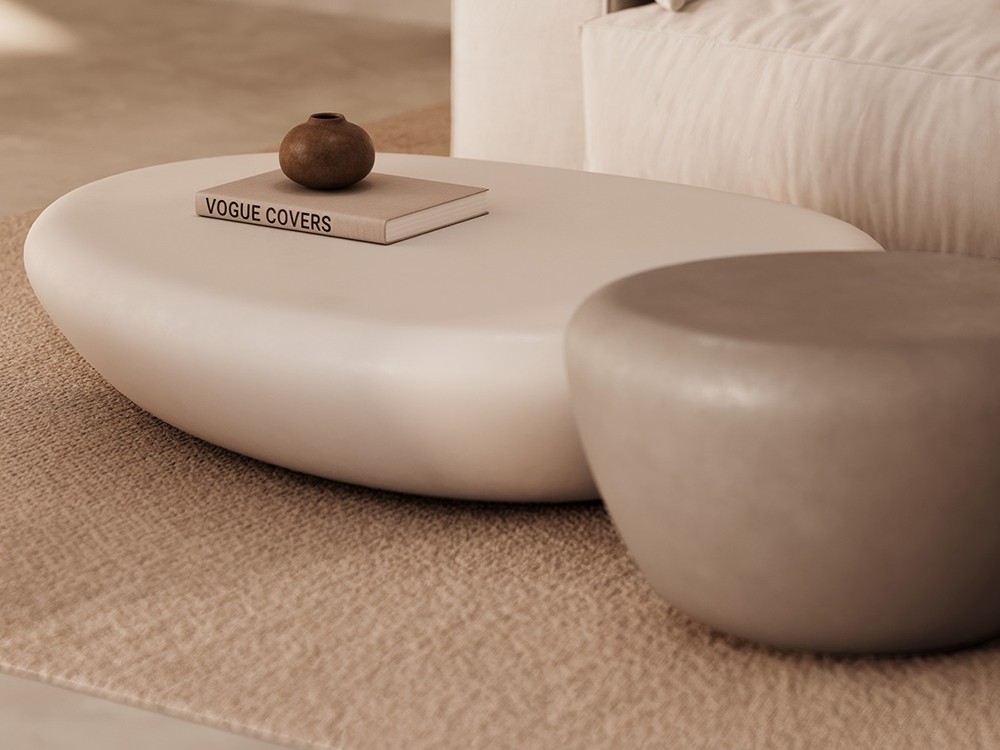 Combina la mesa de centro con la mesa auxiliar Oasis de Unika