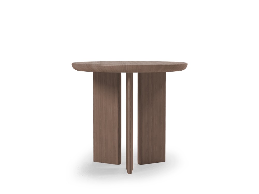 Mesa de rincón de diseño fabricada en chapa natural Zen de Unika living