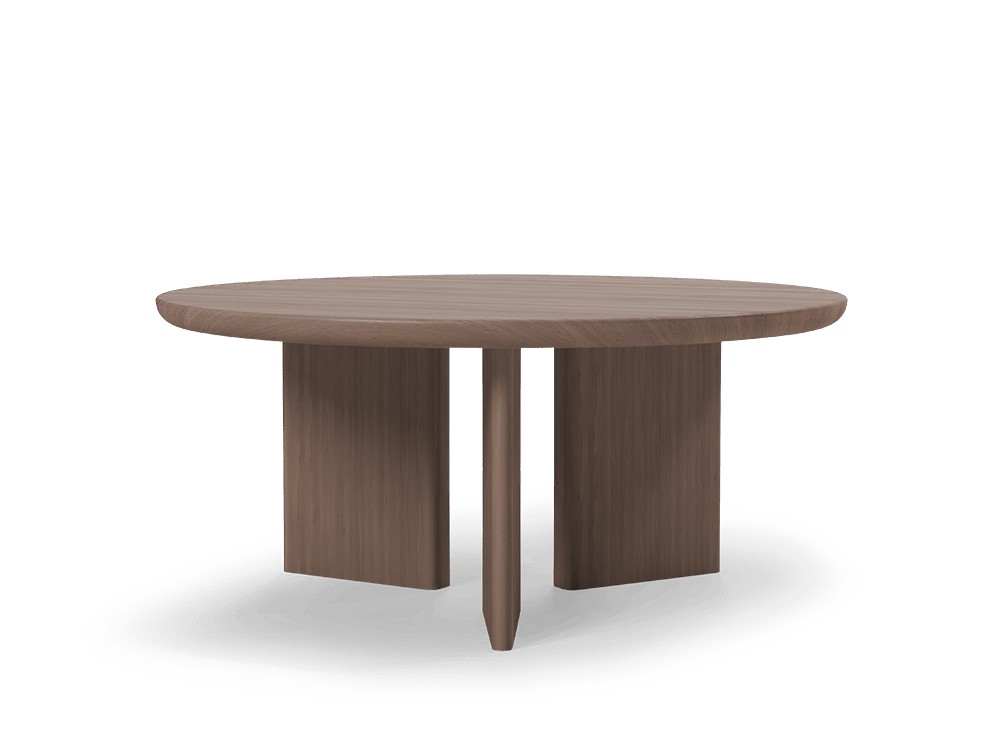 En chapa natural de nogal, mesa de centro Zen de Unika living